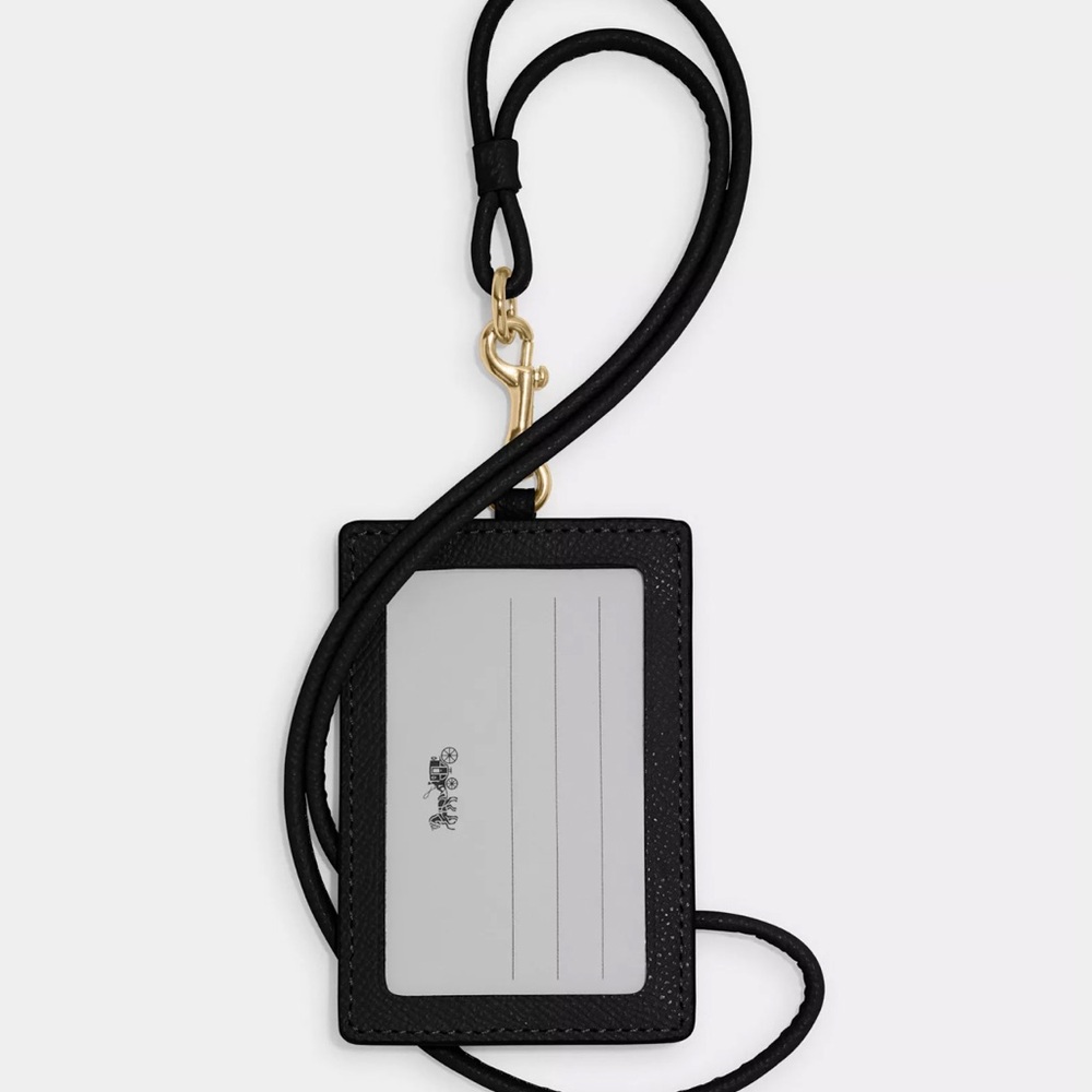 Coach Black Lanyard Card Holder - Picture 2 of 2